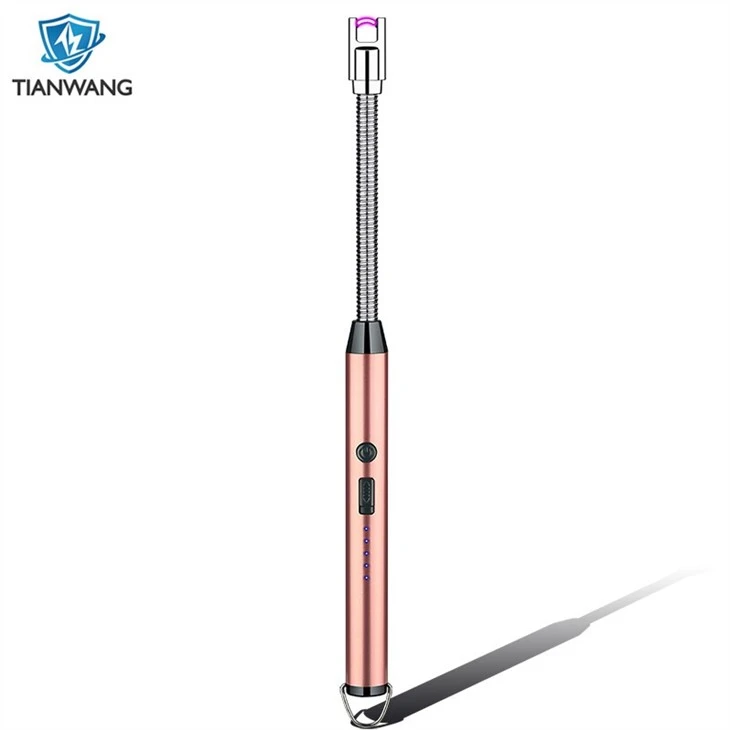 Candle USB Plasma Arc Lighter With HOOK Longer And LED Battery Display