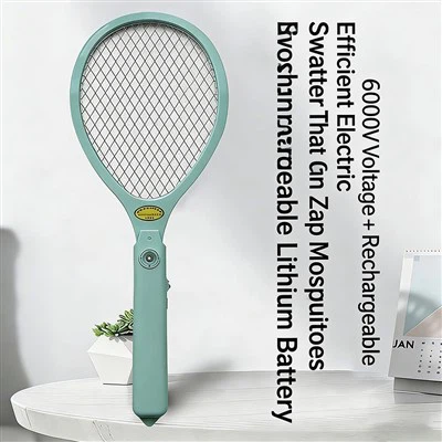 Matamoscas eléctrico recargable TW-05|Eliminador de mosquitos de 6000 V con luz LED