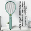 Matamoscas eléctrico recargable TW-05|Eliminador de mosquitos de 6000 V con luz LED