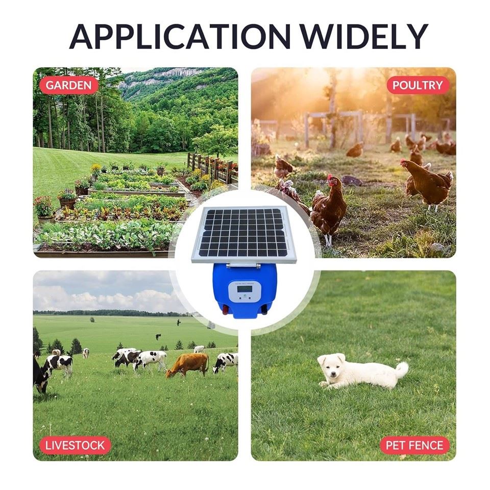 Solar Electric Fence Energizer With LCD | Waterproof Electric Fence Charger For Farms & Ranches suppliers