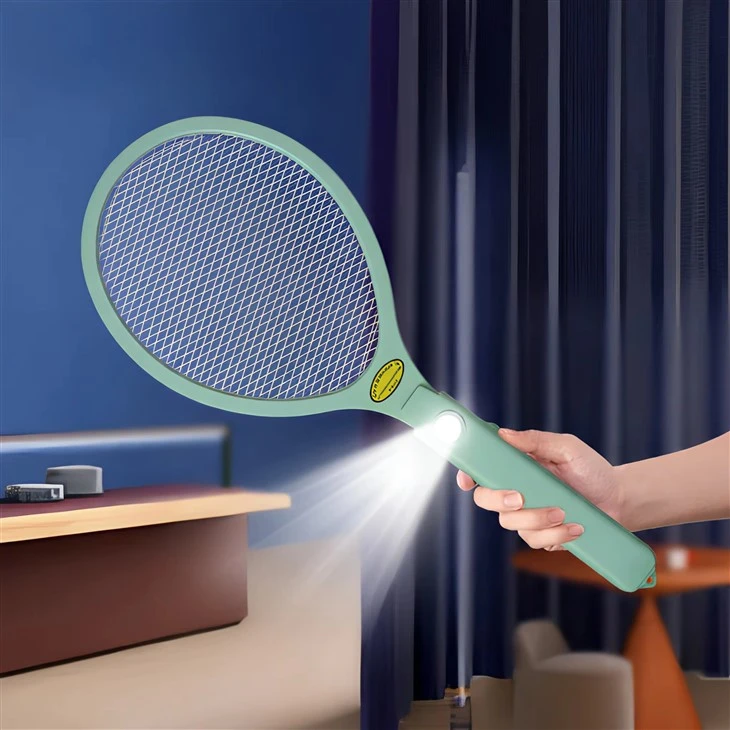 Matamoscas eléctrico recargable TW-05|Eliminador de mosquitos de 6000 V con luz LED